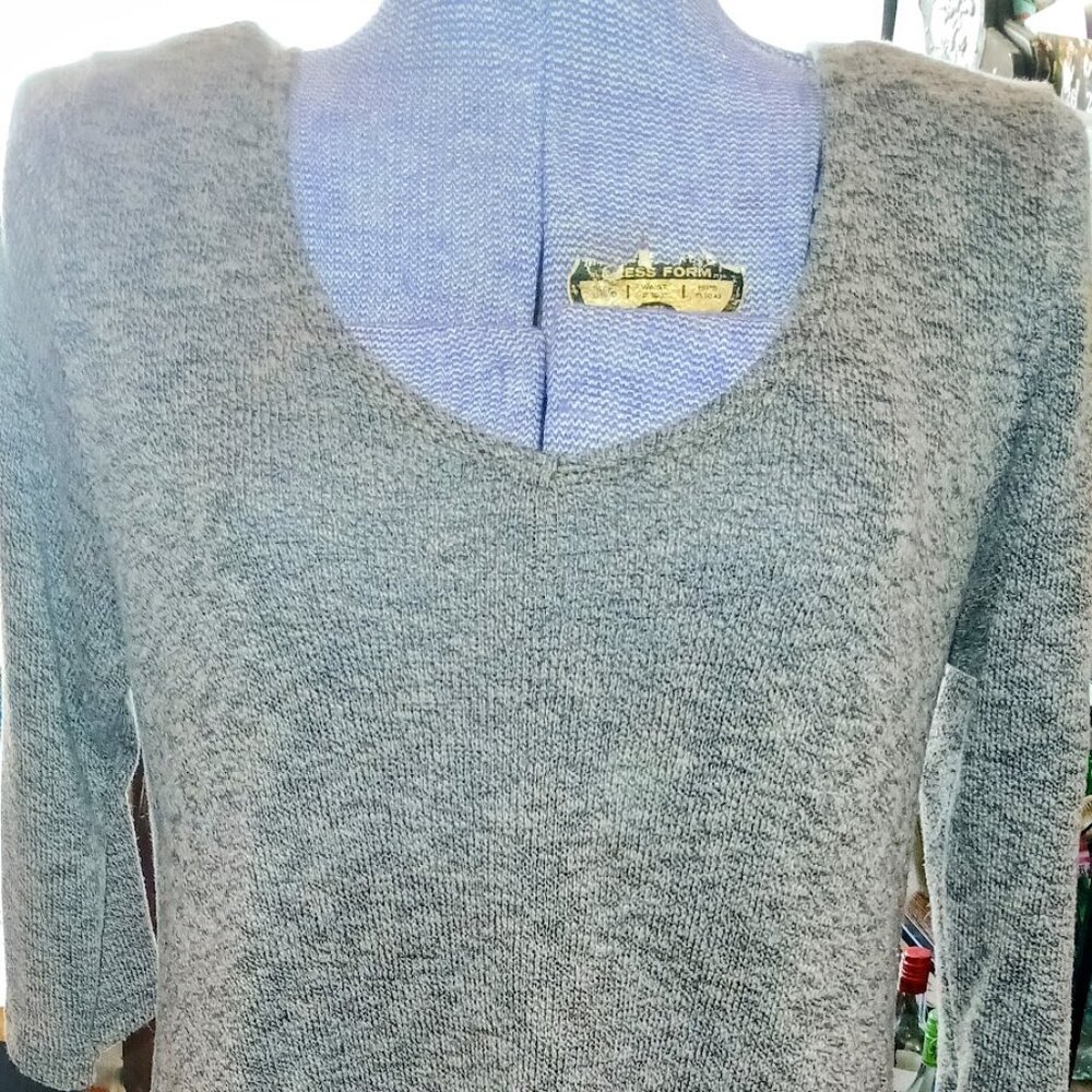 "Shannon Ford New York "Gray Layered Knit Tunic Size Large